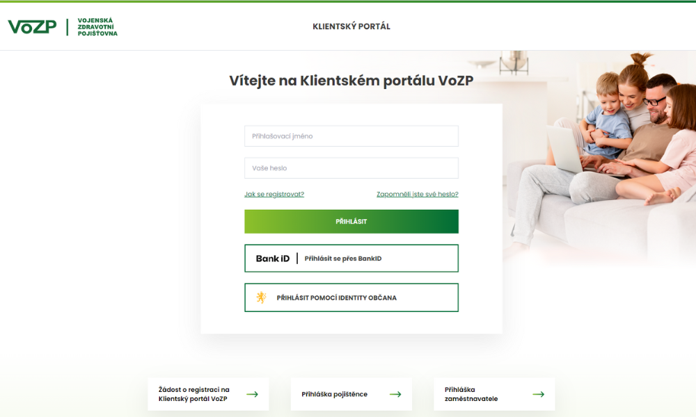 Klientsk&yacute; port&aacute;l Vojensk&eacute; zdravotn&iacute; poji&scaron;ťovny